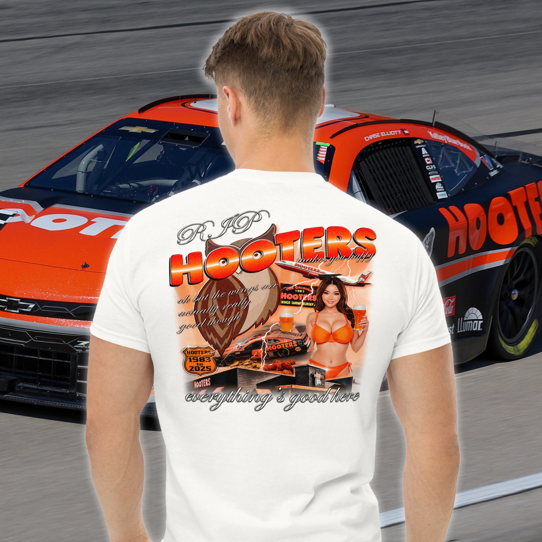 Hooters Commemorative T-Shirt (Large Backprint)